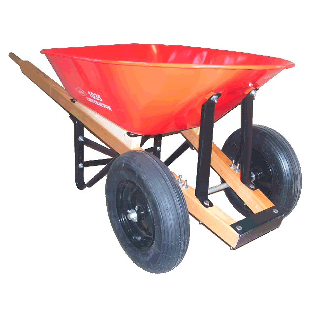 Wheelbarrow 6 cu ft double wheel