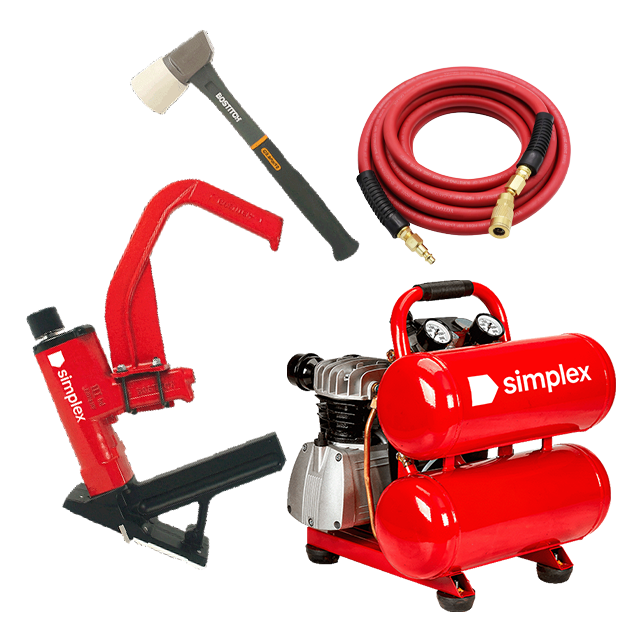 Ensemble brocheuse à plancher et compresseur