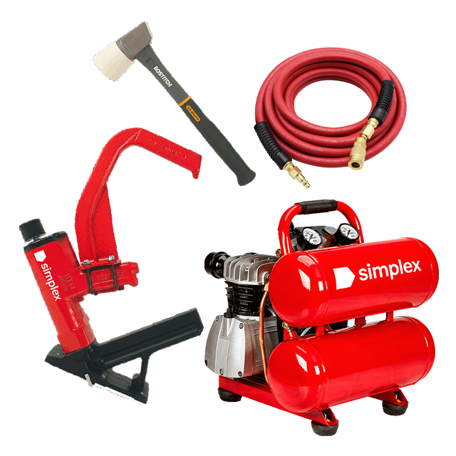 Ensemble brocheuse à plancher et compresseur