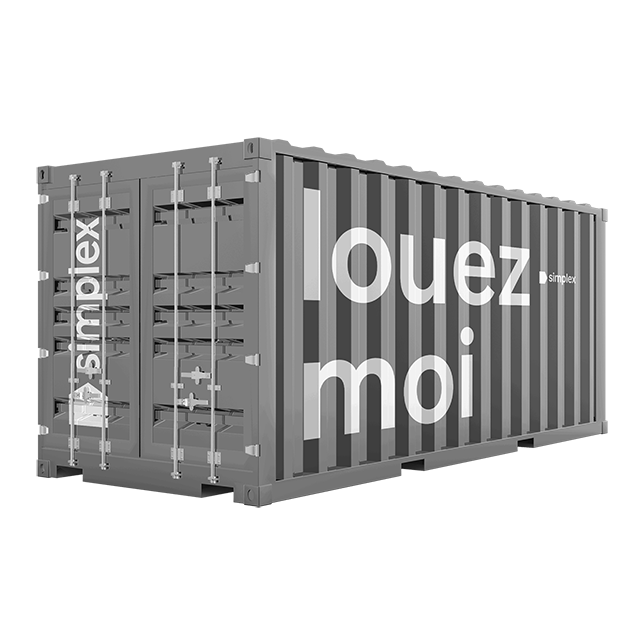 Conteneur d'entreposage événementiel 8pi x 8pi x 20pi