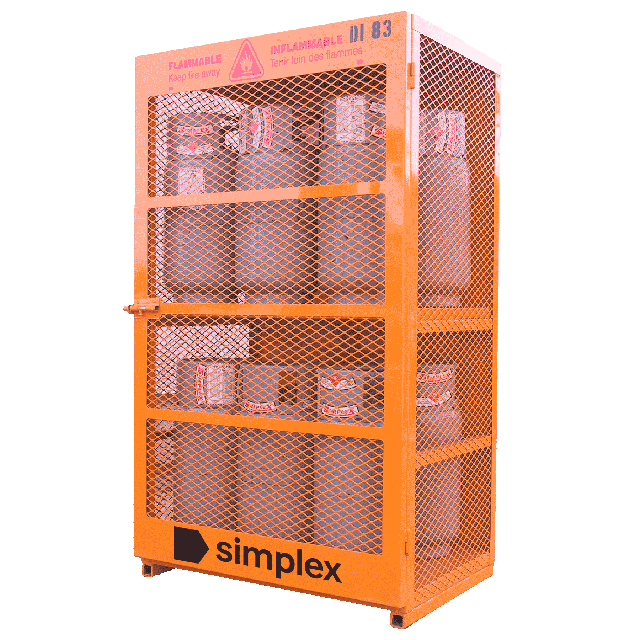 Cage de sécurité 12 bouteilles propane 33 lb - Vertical