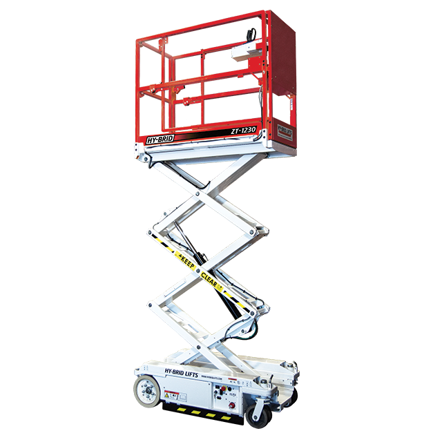 Rent the ZT-1230 12-foot electric scissor lift platform | Simplex
