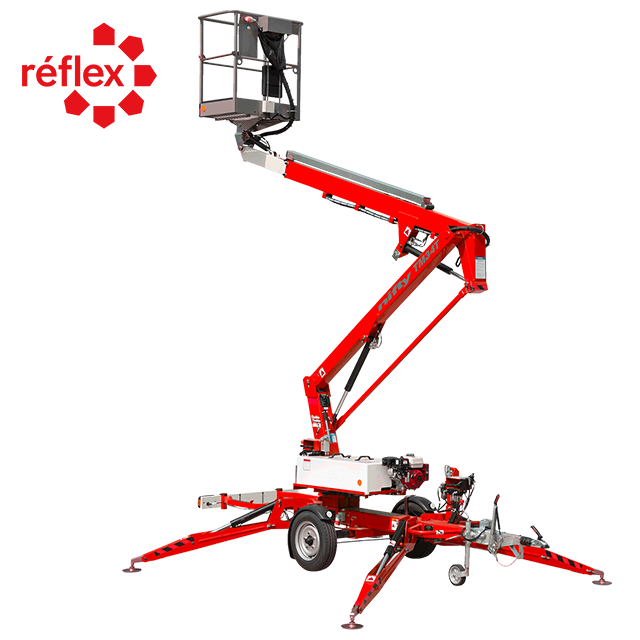 34ft gas-electric trailer boom lift rental | Simplex