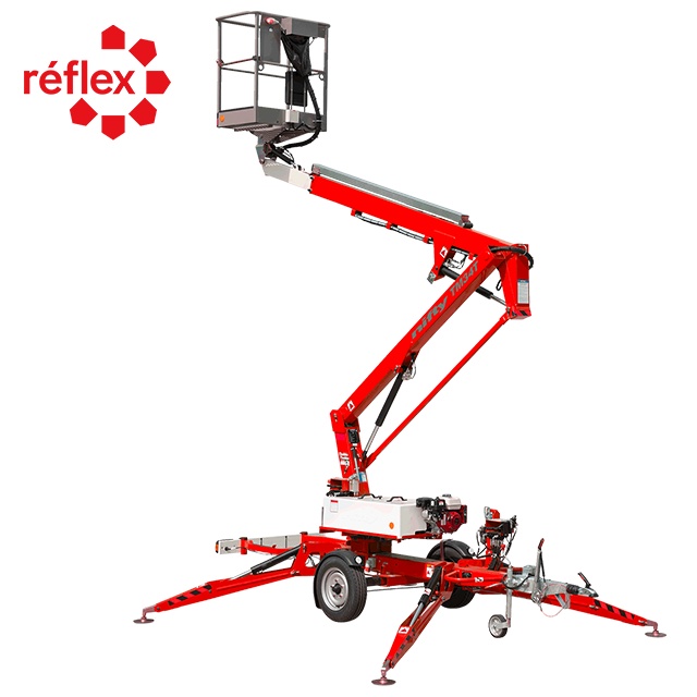 Towable Articulating boom lift 34ft gas electric