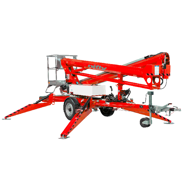 Rental of a 50ft gasoline electric trailer boom lift | Simplex