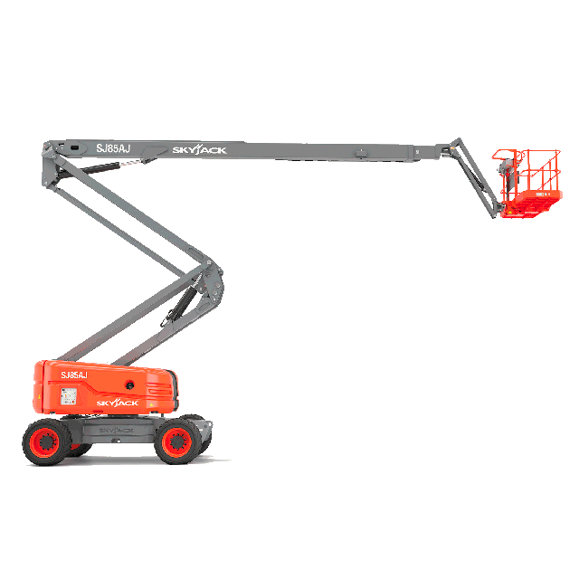 Rental of 85ft gas and propane articulated boom lift | Simplex