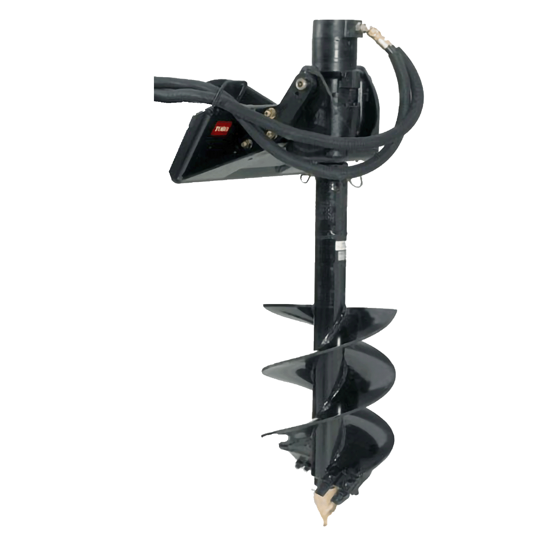 Hydraulic auger for track mini loader