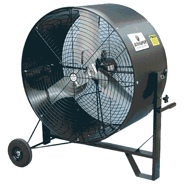 Fan 36 in wheeled adjustable