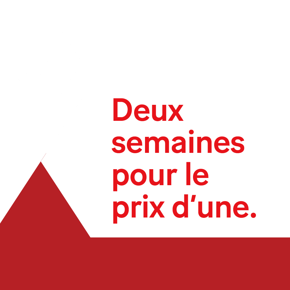 Visuel promotionnel Simplex – Deux semaines de location pour le prix d’une